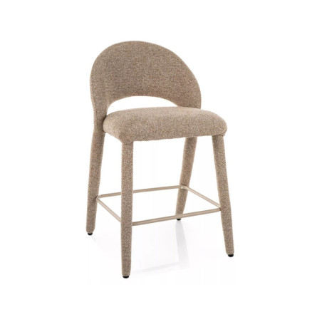 Tabouret de bar en tissu - Gamme Flo H-2 - Beige