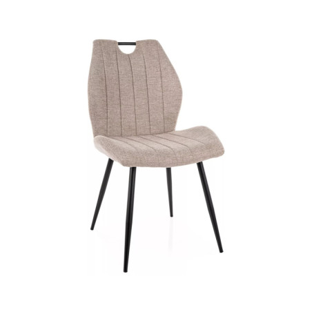 Chaise en tissu - Gamme Arco - Beige clair