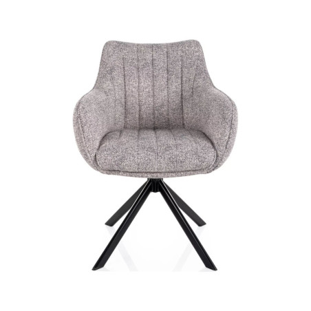 Chaise pivotante en tissu - Gamme Azalia - Gris clair