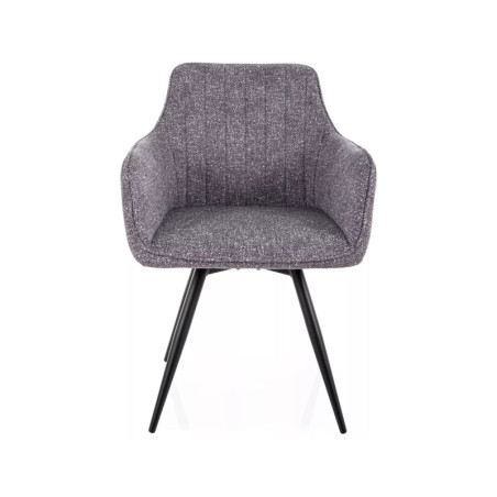 Chaise pivotante en tissu - Gamme Ballo - Gris - Tissu Leo 07