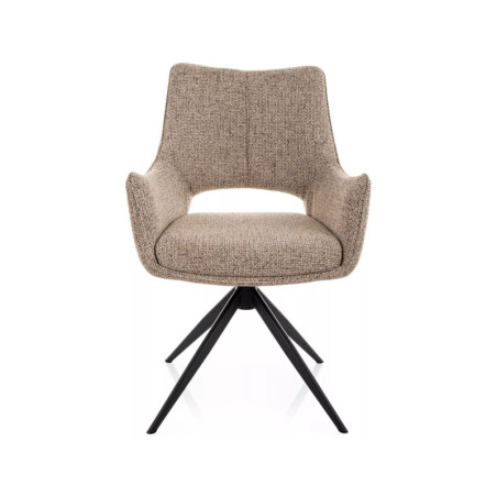 Chaise pivotante en tissu - Gamme Fino II - Taupe