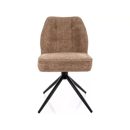 Chaise pivotante en tissu - Gamme John - Latte
