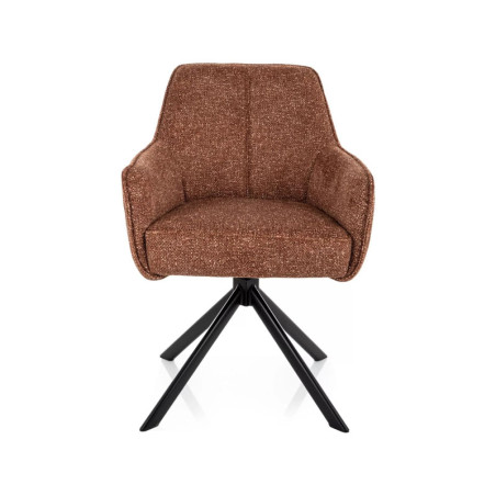 Chaise pivotante en tissu - Gamme Notti - Camel