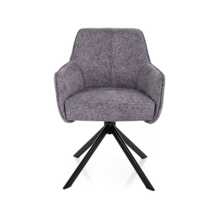 Chaise pivotante en tissu - Gamme Notti - Gris