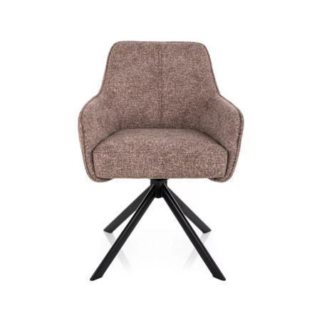Chaise pivotante en tissu - Gamme Notti - Taupe