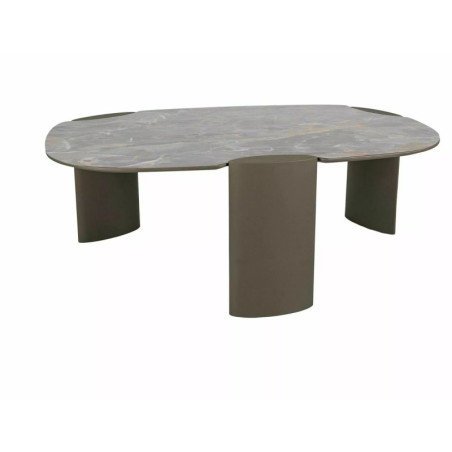 Table basse en bois - Gamme Adoro A - 118 x 75 x 43 cm - Gris