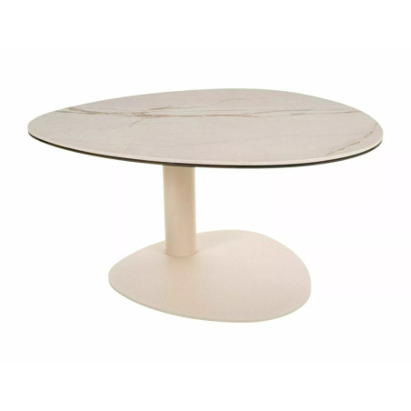 Table basse en céramique - Gamme Ciao A - D 74 cm - Beige