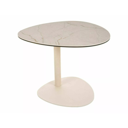 Table basse en céramique - Gamme Ciao B - D 58 cm - Beige