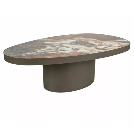 Table basse en céramique - Gamme Gusto A - 118 x 73 x 38 cm - Marron