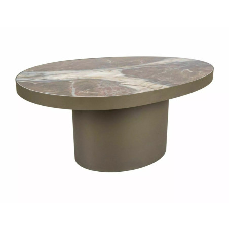 Table basse en céramique - Gamme Gusto B - 98 x 73 x 43 cm - Marron