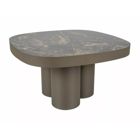 Table basse en céramique - Gamme Stella B - 75 x 75 x 43 cm - Noir
