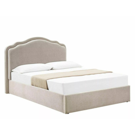 Lit en tissu - Gamme Florencja - 160 x 200 - Beige