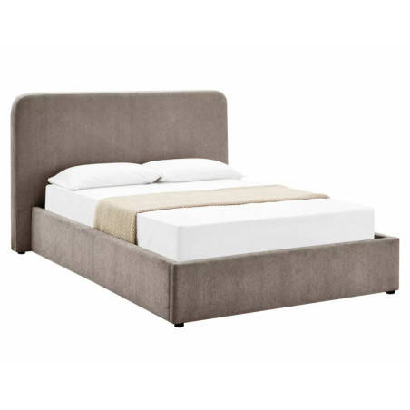 Lit en tissu - Gamme Lumia - 160 x 200 - Taupe