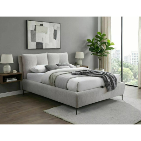 Lit en tissu - Gamme Pasadena - 160 x 200 - Beige