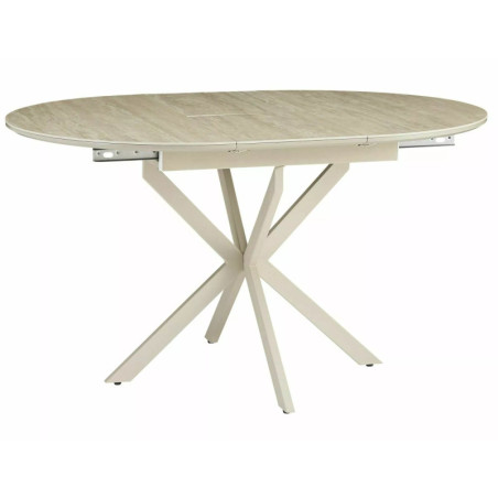Table extensible en bois - Gamme Gaston - 100 à 135 cm - Beige