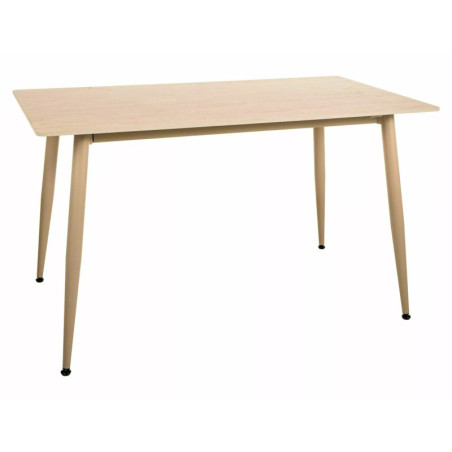 Table en céramique - Gamme Rion - 130 x 70 x 76 cm - Beige