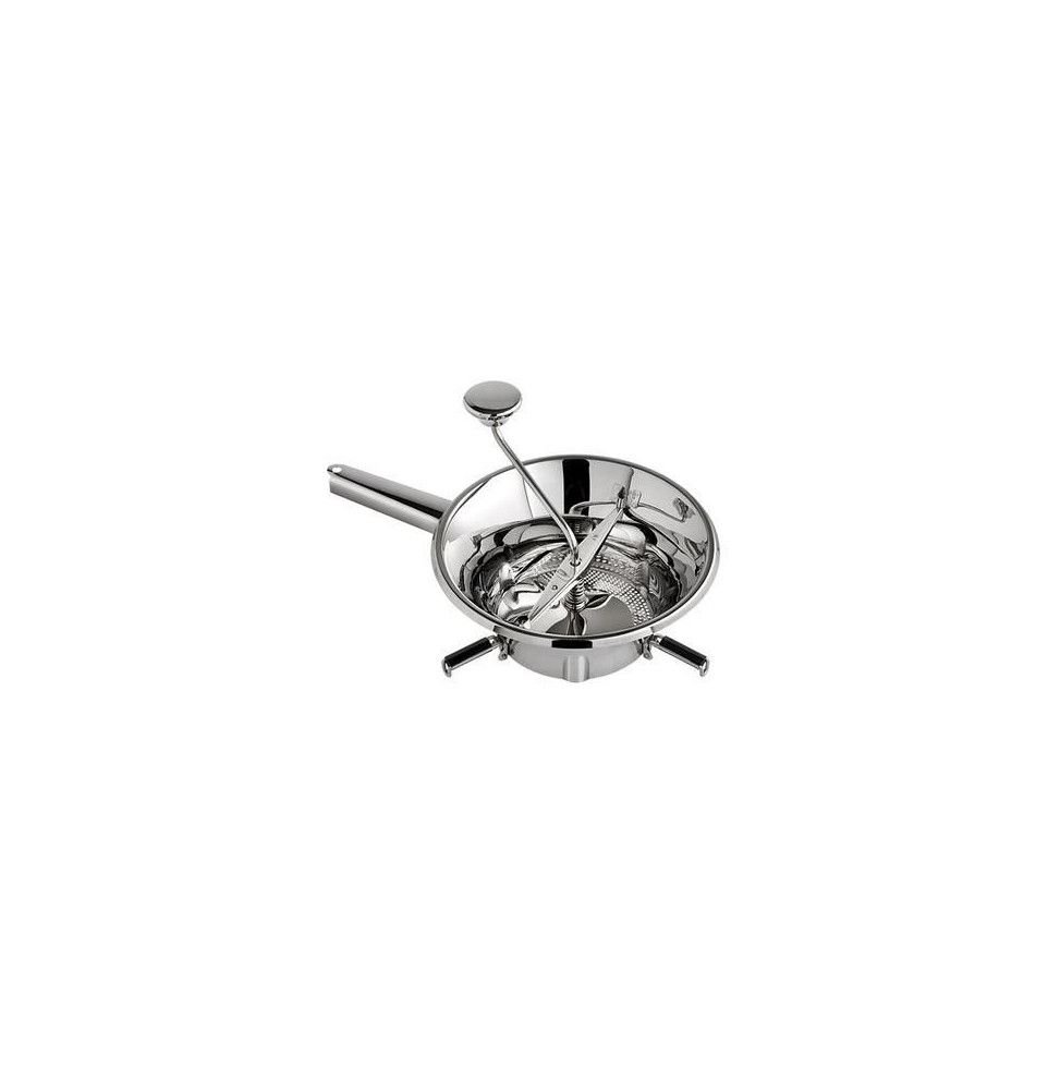 Moulin à légumes manuel - D 24 cm - Tout inox 18/10 avec 3 grilles