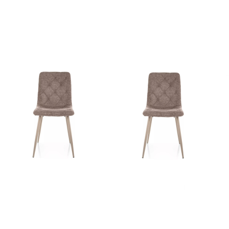 Lot de 2 chaises en tissu - Gamme Jerry - Beige