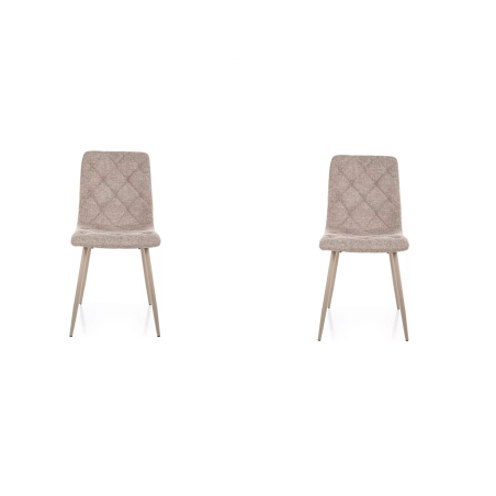 Lot de 2 chaises en tissu - Gamme Jerry - Beige clair
