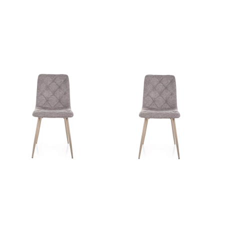 Lot de 2 chaises en tissu - Gamme Jerry - Gris