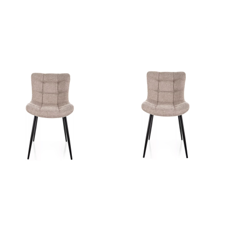 Lot de 2 chaises en tissu - Gamme Julia - Beige clair