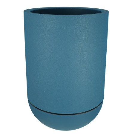 Bac Pot de fleurs Double Parois effet Granit - Tulipe D 50cm 54,5L - Bleu - Fabrication Française