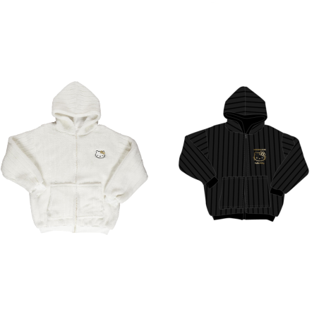 Lot de 2 sweats à capuche Hello Kitty - Blanc et noir