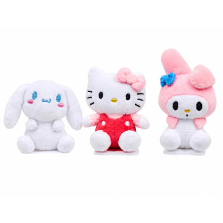 Lot de 3 peluches magnétiques Hello Kitty and Friends - Hello Kitty, My Melody et Cinnamoroll