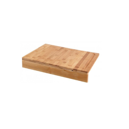 Billot de cuisine en bambou 43 x 33 x 5 cm - Planche à découper épaisse