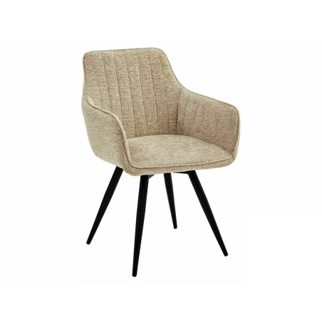 Chaise pivotante en tissu - Gamme Ballo - Beige clair