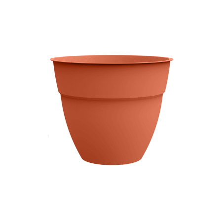 Pot de Fleurs Rond - Orange Terre Battue - Diam 52 x H 42,9 cm - 56,8 L - Recyclé 45 % - Fabrication Française