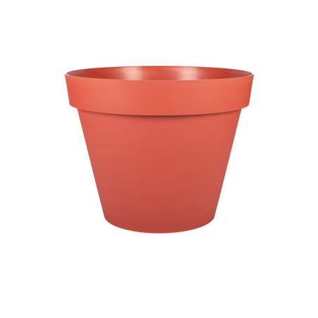 Pot de Fleurs Toscane - Orange Terre Battue - Diam 39,5 x H 31 cm - 23 L - Recyclé 90 % - Fabrication Française