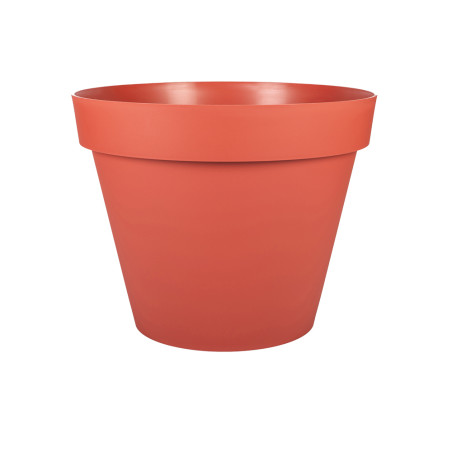 Pot de Fleurs Toscane - Orange Terre Battue - Diam 47,5 x H 39 cm - 43 L - Garantie 7 Ans - Fabrication Française