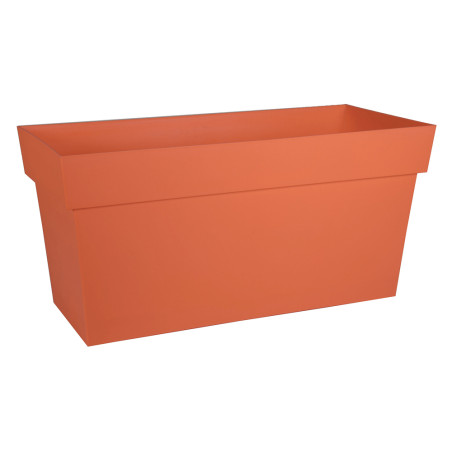 Muret Jardinière Toscane - Orange Terre Battue - 79 x 35 x 39 cm - 74 L - Réserve d'Eau - Fabrication Française