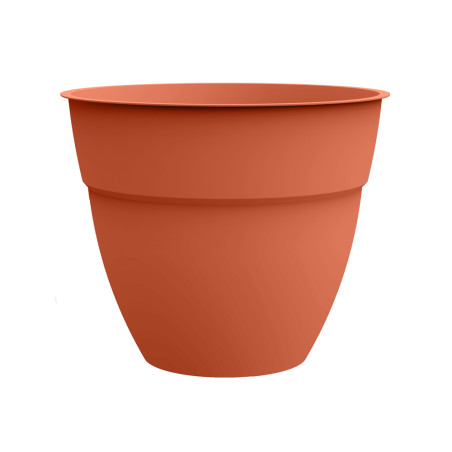 Pot de Fleurs Rond - Orange Terre Battue - Diam 41 x H 34,3 cm - 28,3 L - Fabrication Française