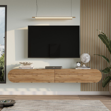 Meuble TV - 200 x 30 x 32 cm - Pin Atlantique