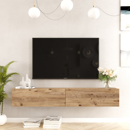 Meuble TV - 180 x 30 x 32 cm - Pin Atlantique