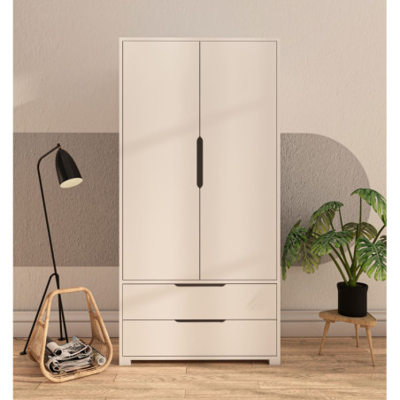 Armoire avec Étagères - 90 x 183 x 45 cm - Blanc