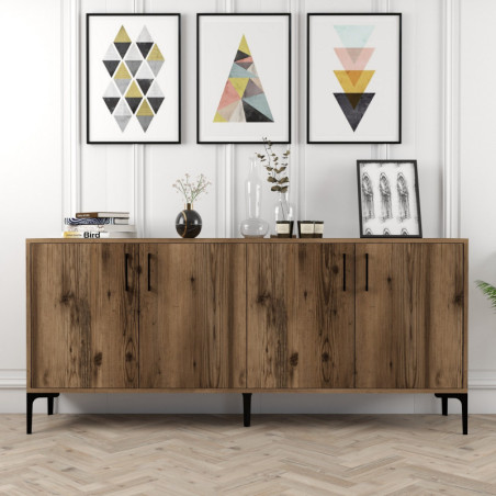 Console d'Entrée avec Étagères - 180 x 78 x 35 cm - Noyer