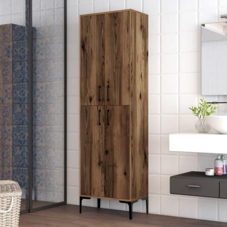 Meuble de Rangement avec Étagères - 60 x 200 x 35 cm - Noyer