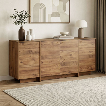 Console d'Entrée - 180 x 82 x 45 cm - Décor Pin Atlantique
