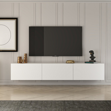 Meuble TV - 150 x 30 x 32 cm - Blanc
