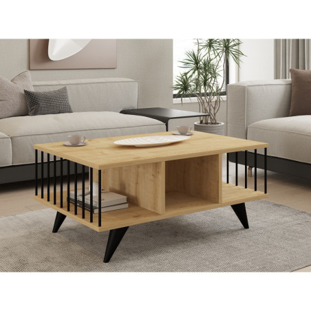 Table Basse - 90 x 40 x 60 cm - Bleu Saphir