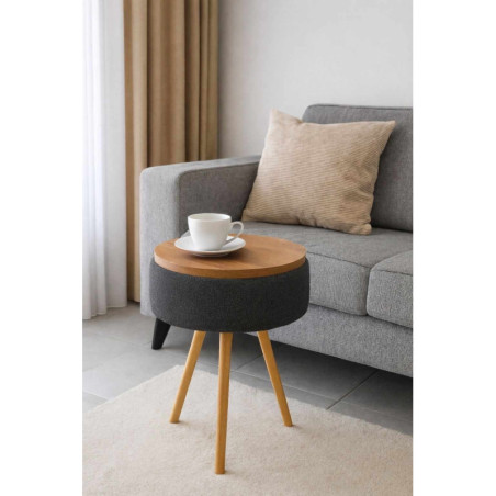 Table d'Appoint Ronde - Ø 33 cm - H 45 cm - Anthracite