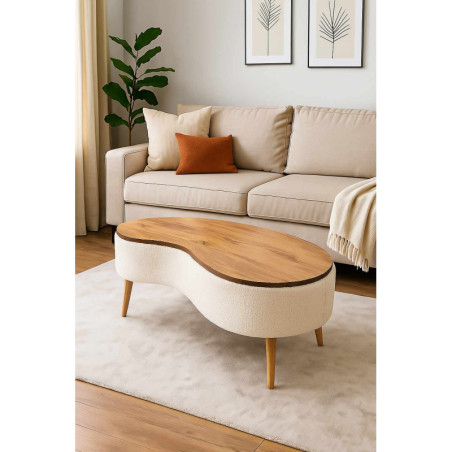 Table Basse - 98 x 45 x 50 cm - Blanc