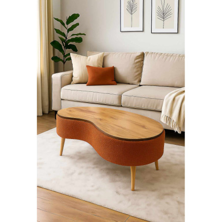 Table Basse - 98 x 45 x 50 cm - Marron