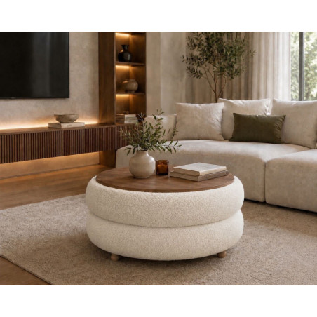 Table Basse - 70 x 70 x 40 cm - Blanc