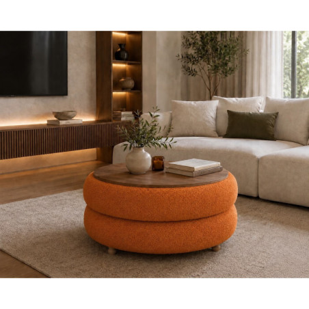 Table Basse - 70 x 70 x 40 cm - Orange