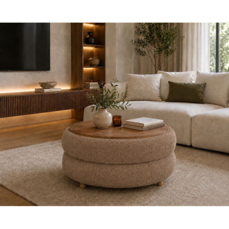 Table Basse - 70 x 70 x 40 cm - Marron