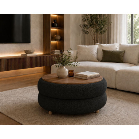 Table Basse - 70 x 70 x 40 cm - Noir